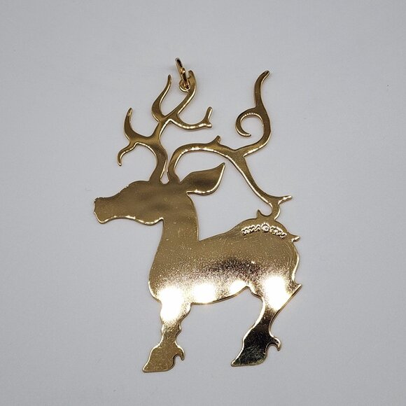 Metropolitan Museum of Arts MMA Brass Reindeer Christmas Holiday Ornament 2x3 - Picture 6 of 7